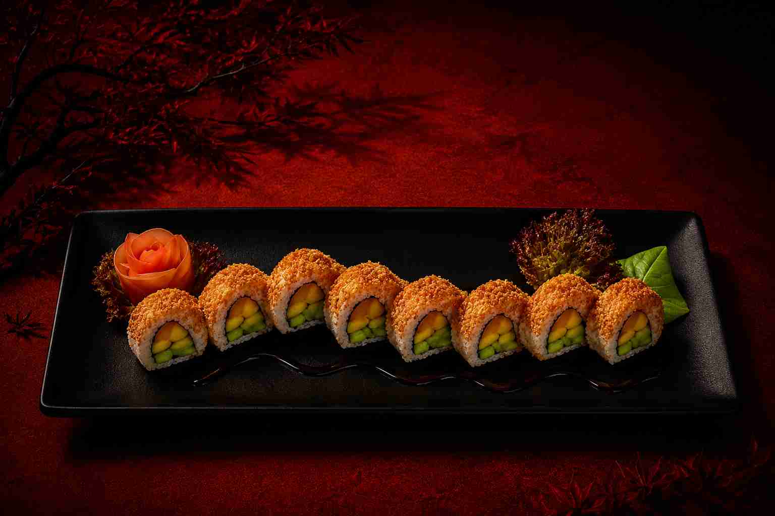 Crunchy Salmon Dragon — SUSHI