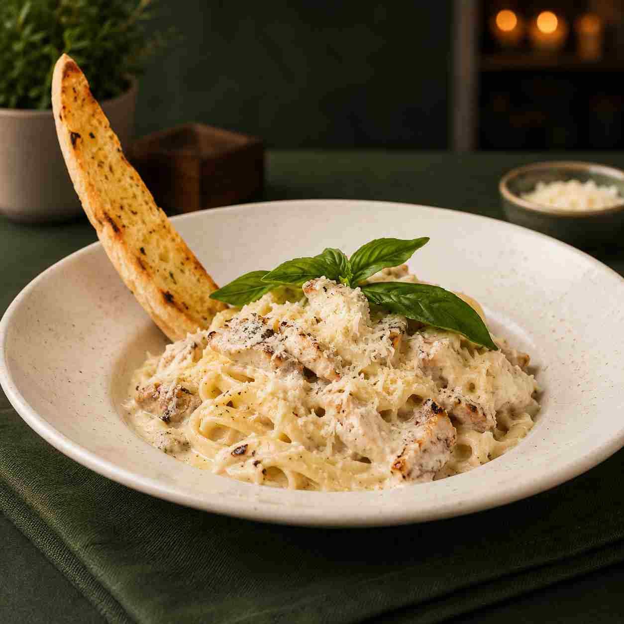 CHICKEN ALFREDO — PASTA & PIZZA
