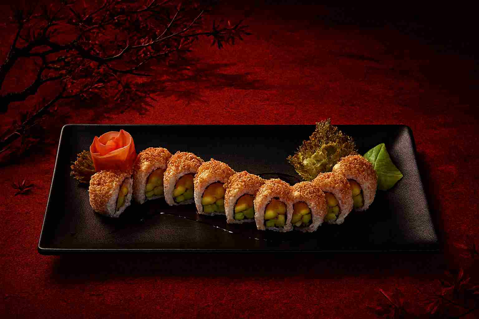 Crunchy Salmon Dragon — SUSHI
