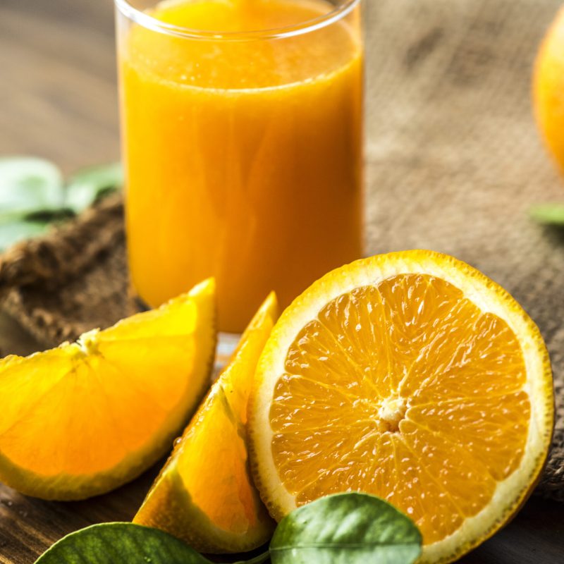 Freshly squeezed organic orange juice