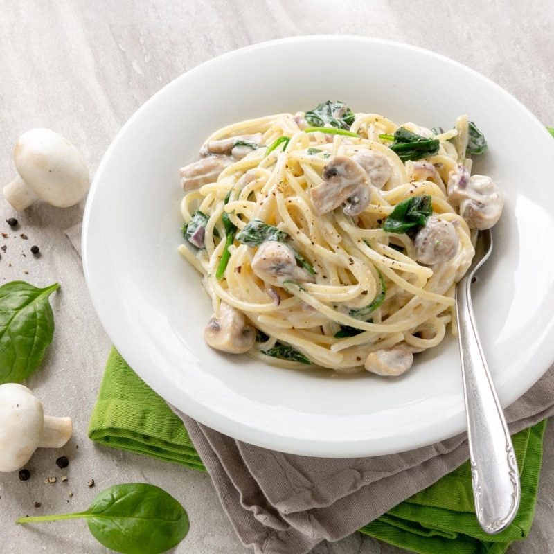 mushroom-and-spinach-pasta-recipe